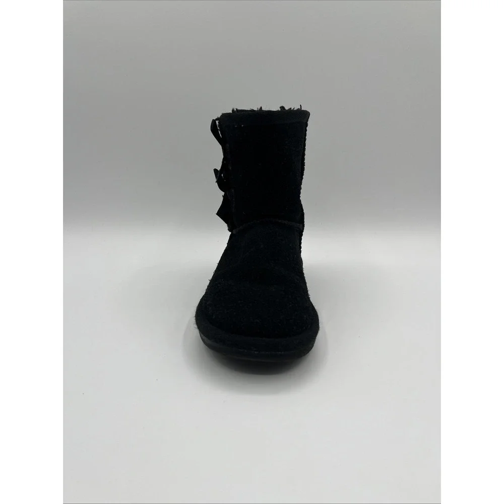 Koolaburra By Ugg Girls Size 8 Victoria‎ Black Suede Boots 1090330